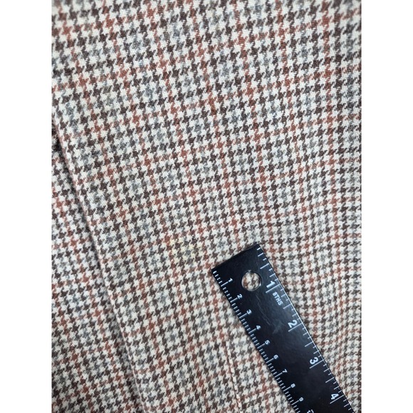 Vintage 60s Pendleton Board Shirt Wool Houndstooth Flannel Button Up Men's Large - Picture 6 of 14